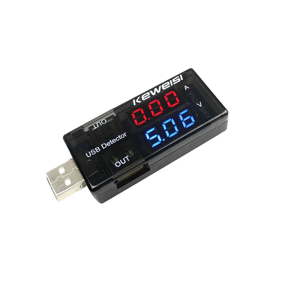 Red + Blue Dual USB Current Voltage Tester Charging Detector for Battery Voltmeter Ammeter Charger Doctor