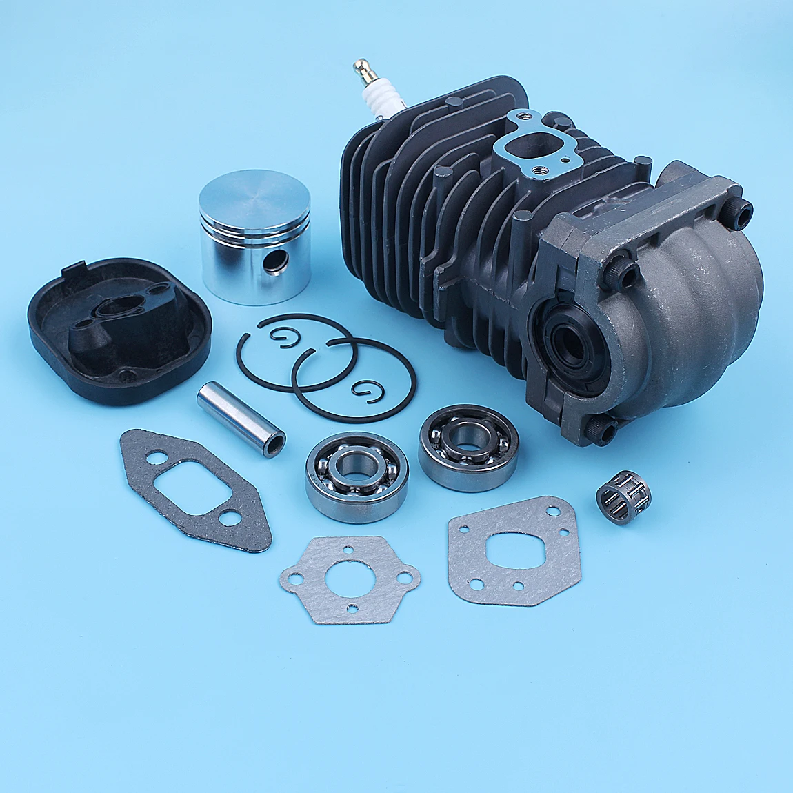 Imagem -06 - Nikasil Cilindro Pistão Manivela Rolamento Vedação Kit Junta para Poulan Pp220 Pp221 Pp260 1950 2150 2250 2450 2550 Sm4018 Motosserra 41 mm