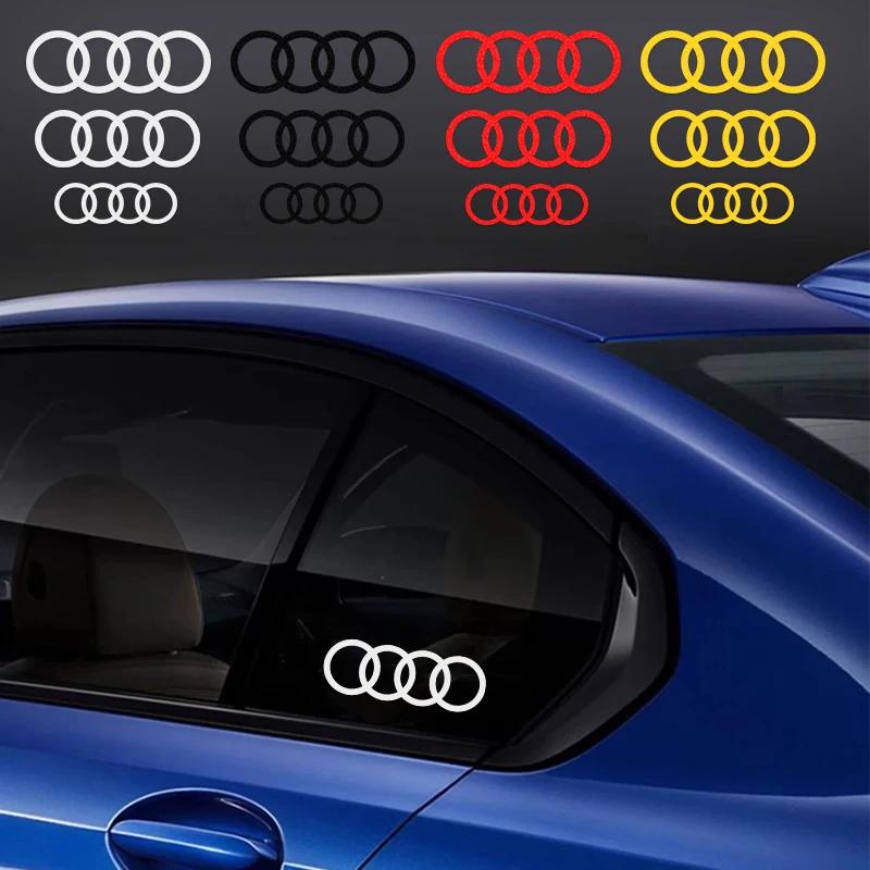 For Audi A3 A4 B8 8P 8V B6 A5 A6 C7 Q5 B9 B7 C6 A1 Q7 Q3 TT Car Reflective Body Window Trunk Decoration Stickers Car Accessories