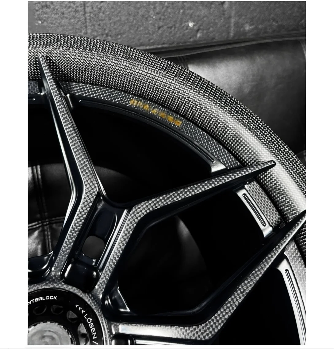 Luxury  2 Pieced /3 Pieced of Forged 15 16 17 18 19 20 21 22 Inch Forged Racing Rims With Carbon Fiber 6061-T6