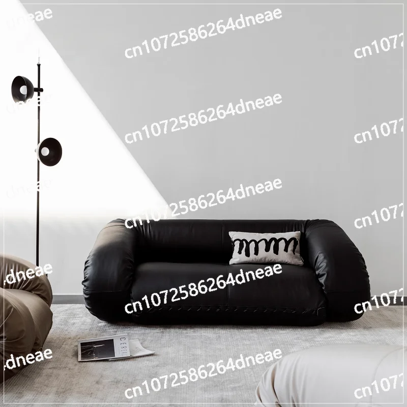 

Black White Floor Lazy Triple Folding Kayak Sofa Bed Leather