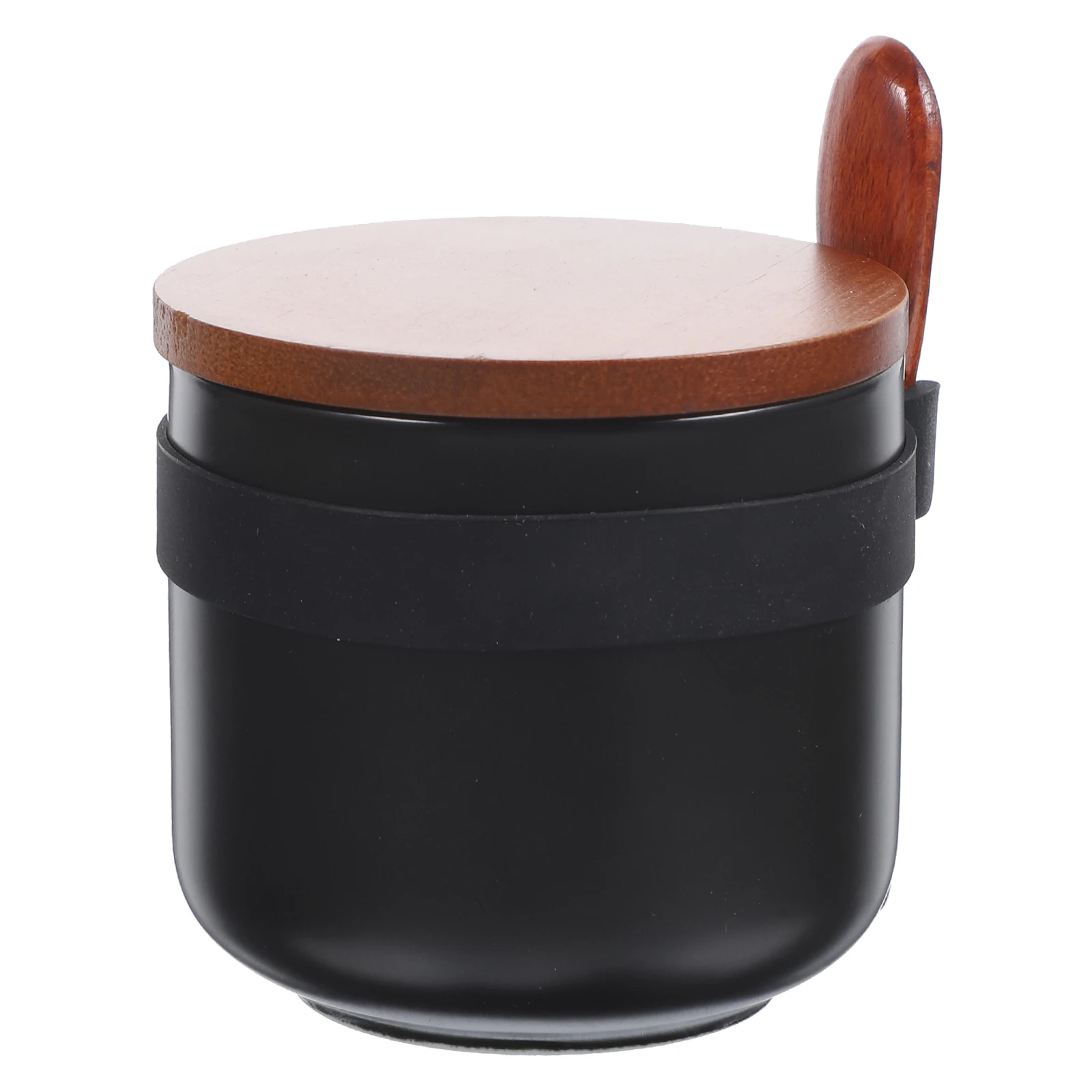 

Ceramic Seasoning Jar Set 150ml Single Spice Container Matte White Kitchen Salt Sugar Holder Creative Ceramic Bottle Wooden