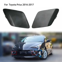 1Pair Car Bumper Tow Hook Cover Left Right Side Front Bumper Tow Hook Eye Cover Plastic Black For Toyota For Prius 2016-2017