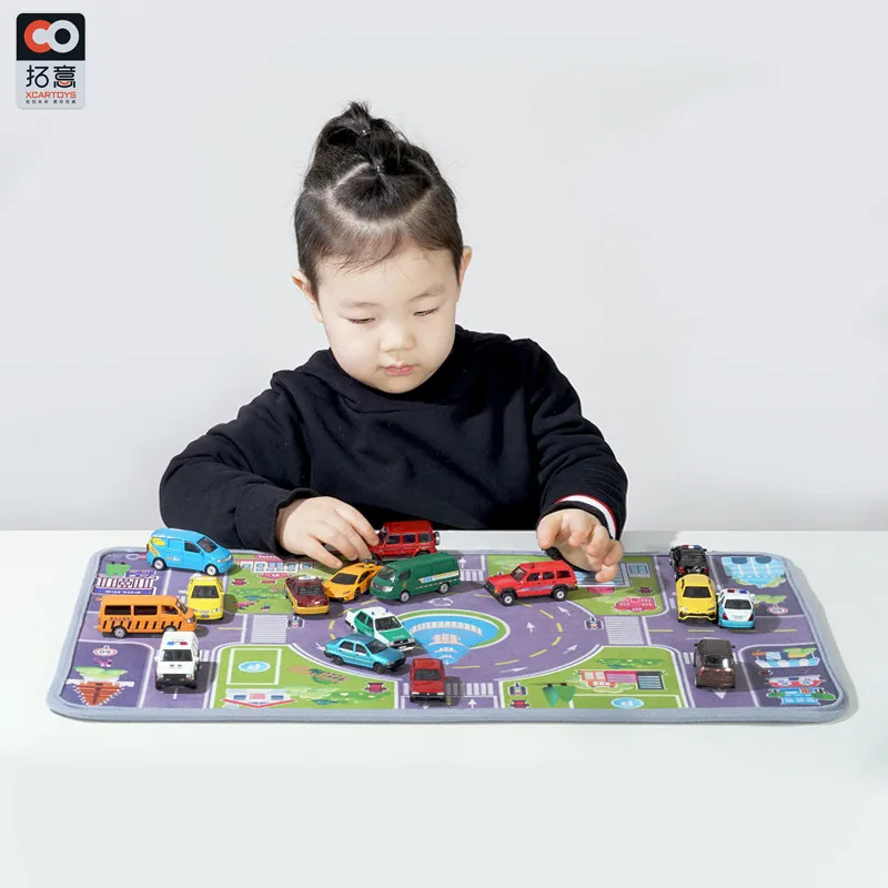 

Коврик Xcartoys с рисунком парковки, масштаб 1:64, нескользящий, без запаха, моющийся, для стола, подставка для мыши, для демонстрации коллекционных моделей автомобилей