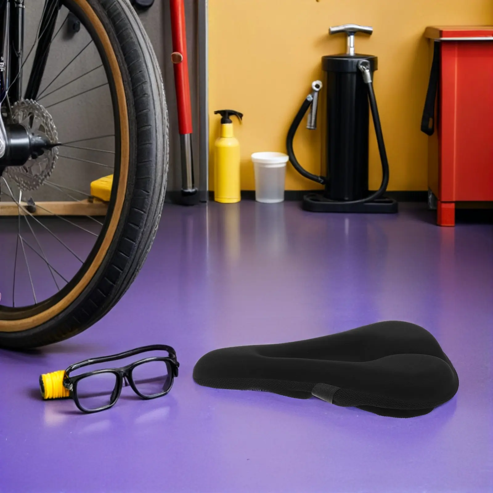 Bike Seat Cover Silicone Cushioned Saddle Cover for Comfort Pressure Relief Breathable Non Slip Mountian Road Bicycle