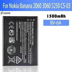 Original 1500mAh BV 6A BV6A BV-6A Battery For Nokia Banana 2060 3060 5250 C5-03 8110 4G Batteries Batteria