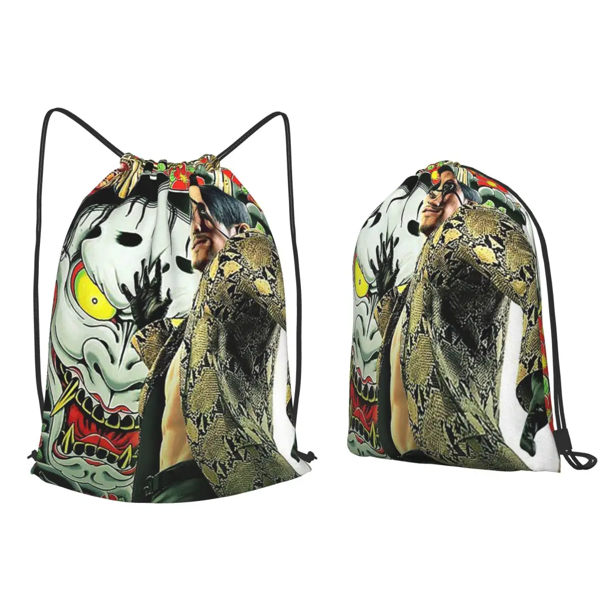 Yakuza Like A Dragon Goro Majima Backpacks Multi-function Drawstring Bags Storage Bag Book Bags for Man Woman School