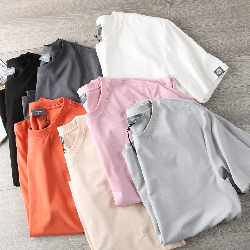 소로나 테크 패브릭 아이스 센세이션 섬유 여름 남성용 루즈핏 다용도 출퇴근 컬러 오트 스웨트 티셔츠 청년 트렌디