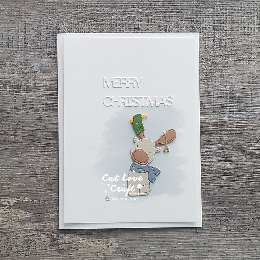 Catlove Niedliche Weihnachtstiere Metall-Stanzformen Scrapbooking-Schablone Stanzwerkzeug für Kartenherstellung DIY-Handwerk Prägung Neue Stanzformen – Detail 7