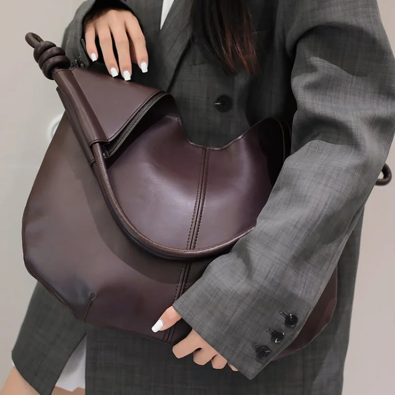 

Classic Elegant Leather Tote Bag For Women, Crossbody Shoulder Bag Messenger, By Luxury Brand Famous Designer