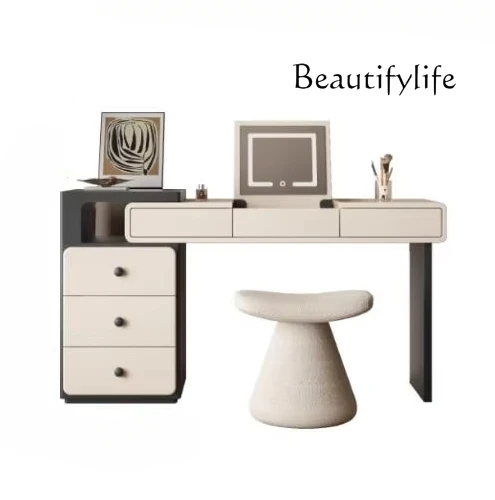 

Flip dresser Italian minimalist storage cabinet integrated bedroom makeup table retractable