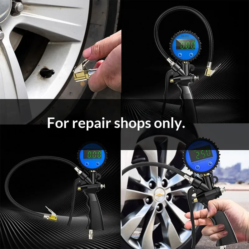 LED Backlit Digital Electronic Tire Pressure Gauge, High Precision Car Tire Inflator with Inflate and Deflate Function