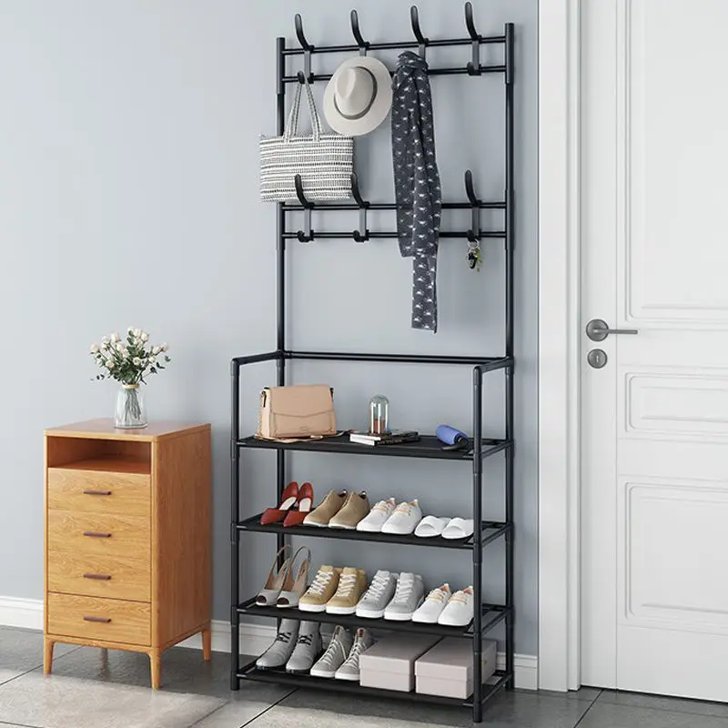 BL1  Simple landing hat rack shoe rack integrated combination of home multi -function bedroom living room hanging shelf cable