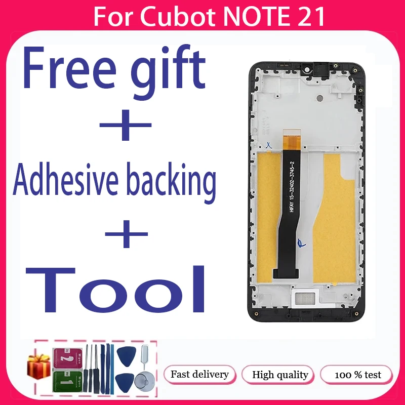 For Cubot NOTE 21+ LCD Display + Touch Screen+Free adhesive backing+Tool