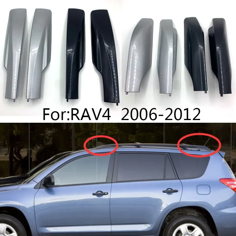 Anteriore posteriore Blackoof bagagli Bar Rail End sostituzione muslimack Shell Cover protettiva per Toyota RAV4 xcolle30 2006-2012 63491-42020