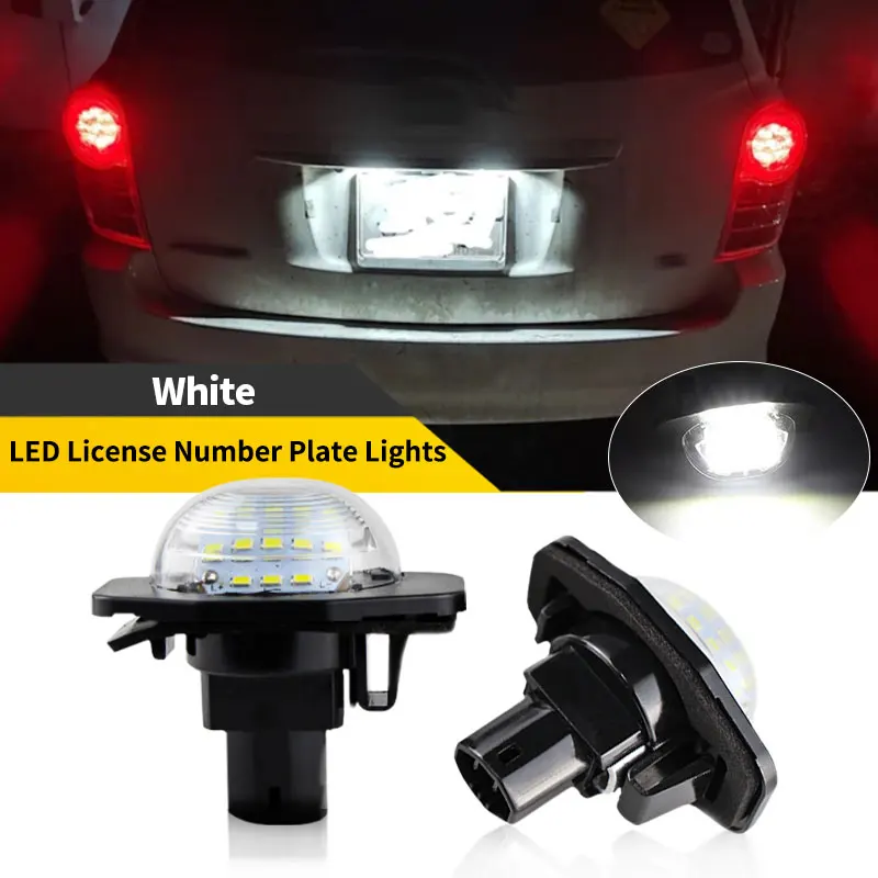 2PCS White Led License Number Plate Light For Toyota Alphard Ggh20 Auris Corolla Aze141 Zre142 5D Hatchback Wagon Wish Zge21