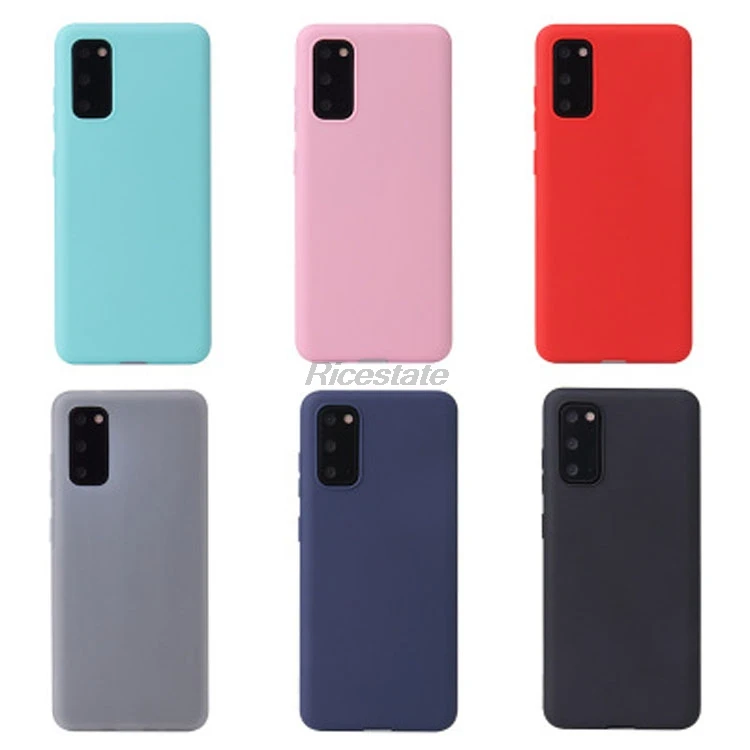 Case For Samsung Galaxy S20 FE S20 Ultra S9 S10 Plus A11 A31 A51 A71 A10 A20 A30 A40 A50 A70 Solid Color Silicone Cover Funda