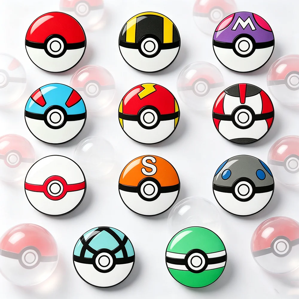 11-teiliges Cartoon Pocket Monster Ball Rundes Emaille-Anstecknadel-Set, Modisches Accessoire, Broschen für Rucksack und Kleidung, Kreatives Geschenk – Detail 3