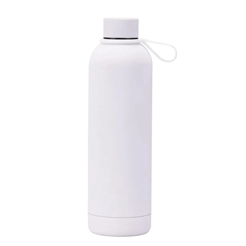 Bottiglia d\'acqua a doppia parete in acciaio inossidabile da 1000ml con manico in Silicone bottiglia termica per mantenere la boccetta sottovuoto