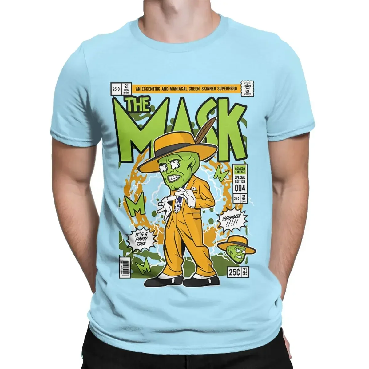 Vintage Movie USA Jim Carrey Tee Shirt Short Sleeve T-Shirts 100% Cotton Gift Idea Clothes The Mask Comedy Men Women T Shirt