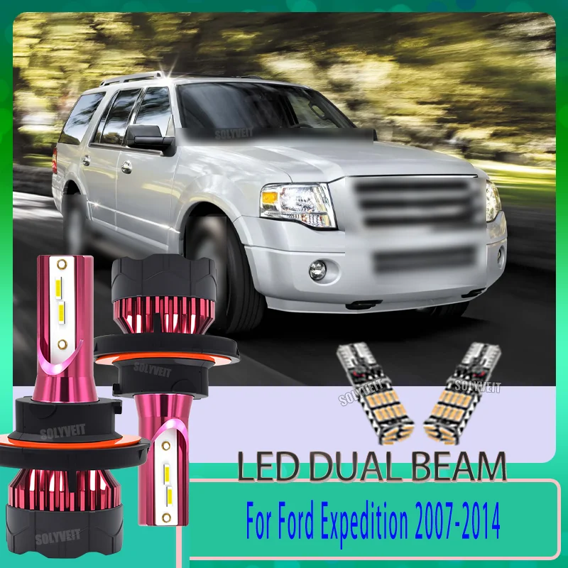 

LED 9008/H13 Dual High/Low Beam No black spots 6000k High Brightness IP67 For Ford Expedition 2007 2010 2011 2012 2013 2014