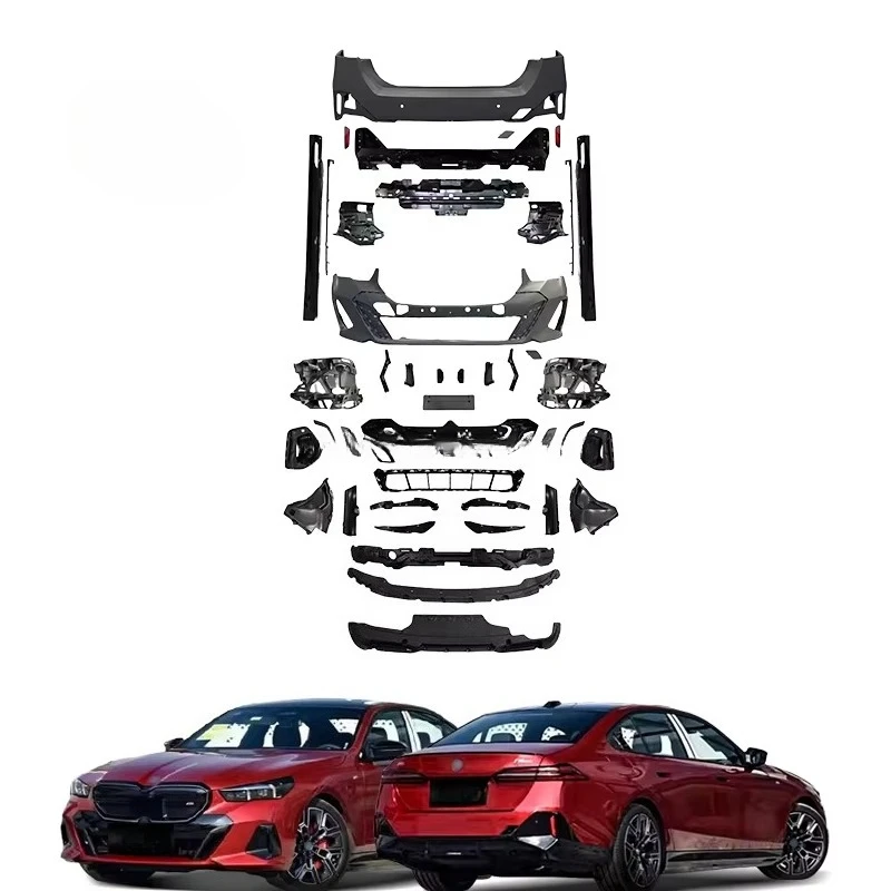 

2024-2025 Автомобильный бампер G60-MT для 5 серии G60, обновленные комплекты кузова M-Tech, передний и задний бампер, боковые юбки, автозапчасти