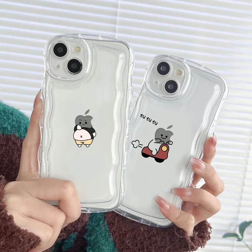 Funny Matchstick Men Clear Phone Case for Iphone 15 13 12 11 Pro Max 13 Mini XS Max Xr Se2 7 8 14 Plus Transparent Fundas Covers