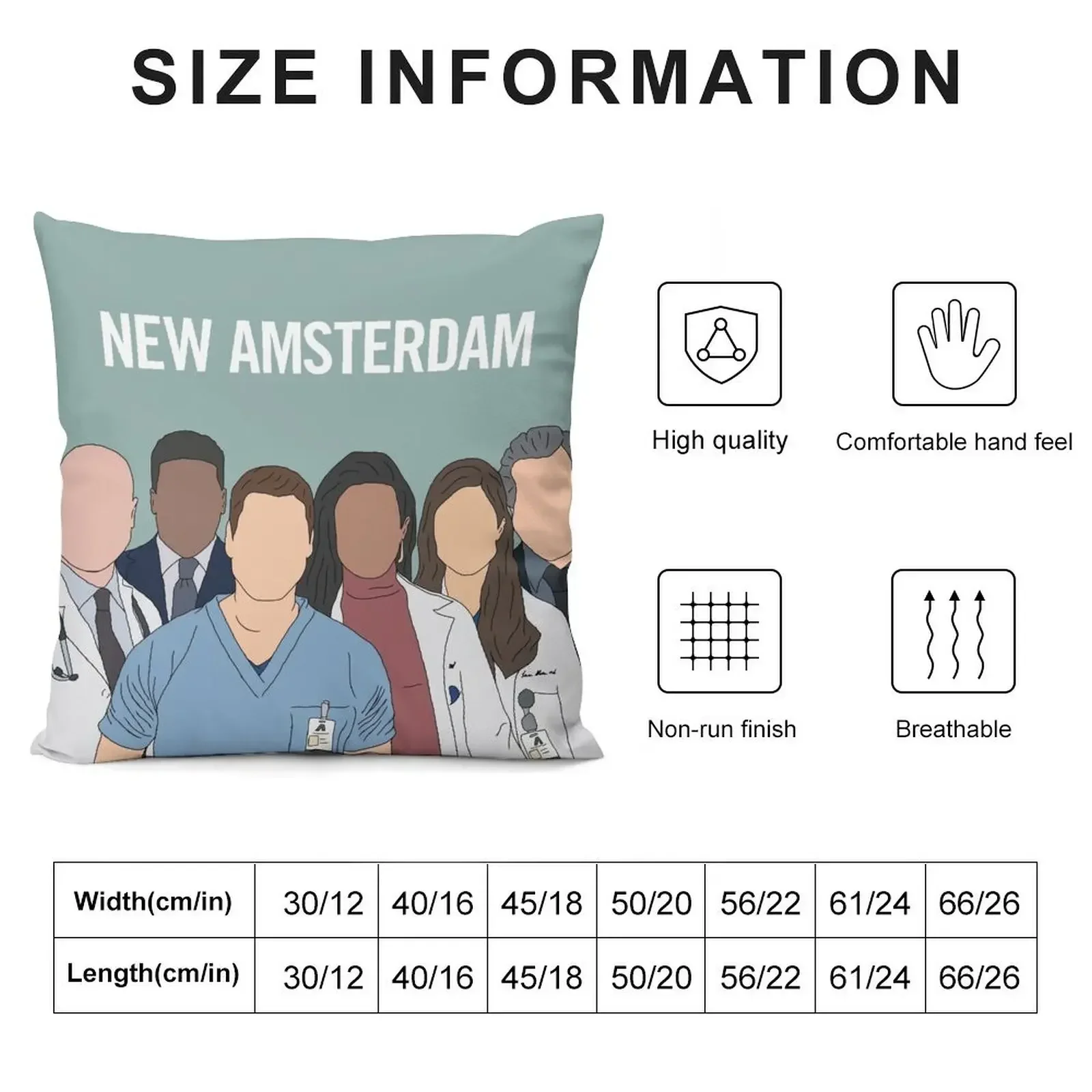 New amsterdam cast Throw Pillow Cushions Cover Pillow Case Cushions Home Decor Luxury Sofa Cushions pillow