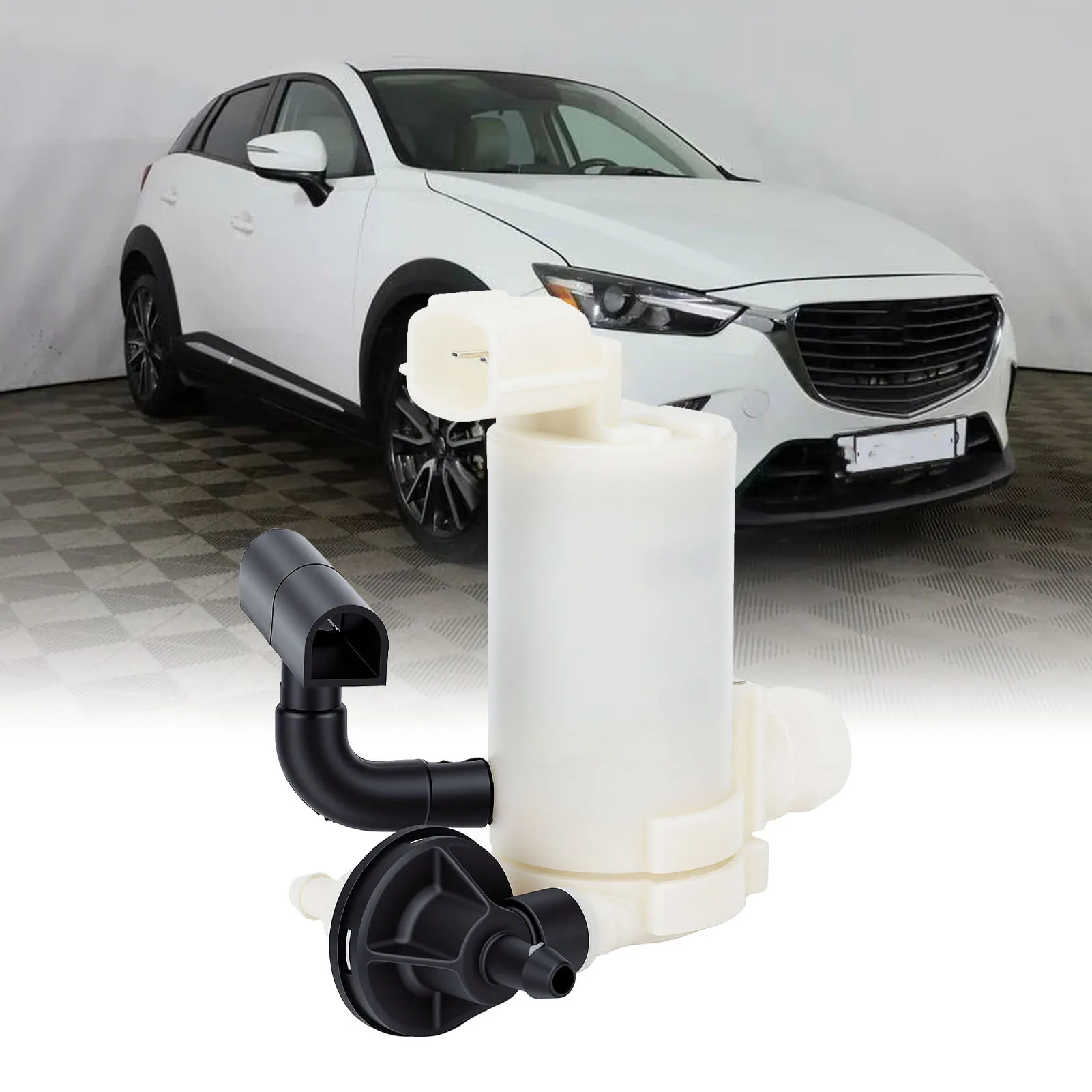 Front Windshield Washer Pump D651-67-482A Windshield Washer Fluid Wiper Pump Replacement for Mazda CX-3 2015 - 2020