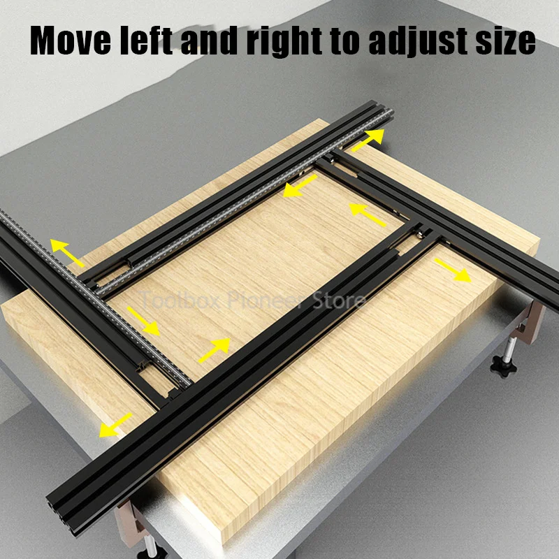 

Trimming Guide Machine Milling Groove Engraving Jig Cutting Guide Rail Adjustable Auxiliary Guide Rail Bracket Woodworking Tools