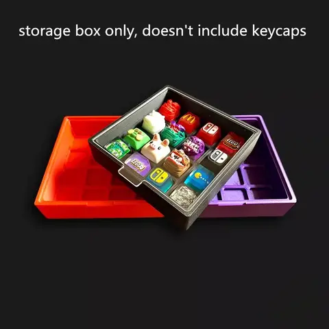 1 Piece 3D Printing Keycap Storage Box Key Cap Display Box Dustproof Storage Boxes Magnetic Suction