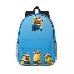 Like-Minion-s-Style New Fashion High Capacity Waterproof College Backpack Trendy Laptop Travel Book Bag 15inch