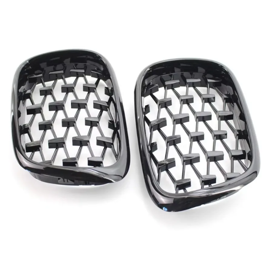 1 Pair Kidney Grille Fit for BMW E39 520d 520i 525i 530d 530i 535i 1999-2003 Double Line Kidney Grill 51137005837 51137005838