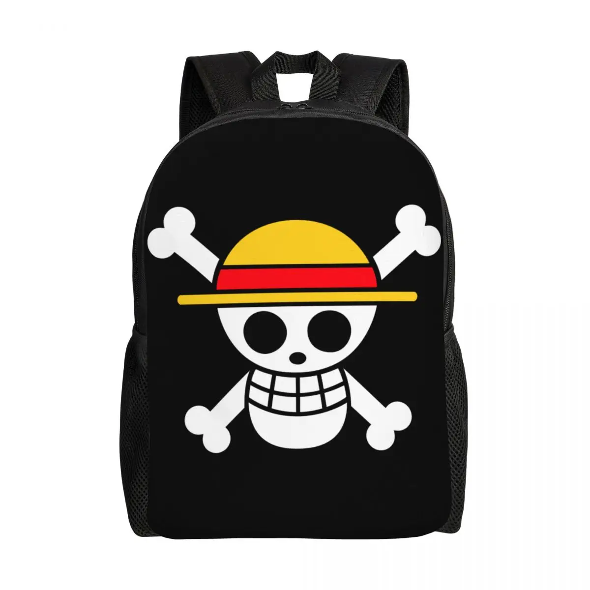 Custom One Piece Team Luffy Travel Backpack School Computer Bookbag Straw Hat Pirates Skull College Student Daypack Bags