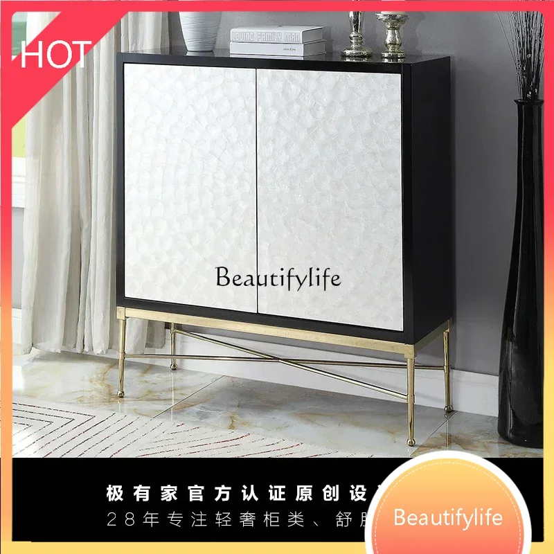 خزانة صدر من الخشب الصلب الفاخر الخفيف وخزانة شقة صغيرة وخزانة أحذية مدخل بسيطة وحديثة ss 8617 #1