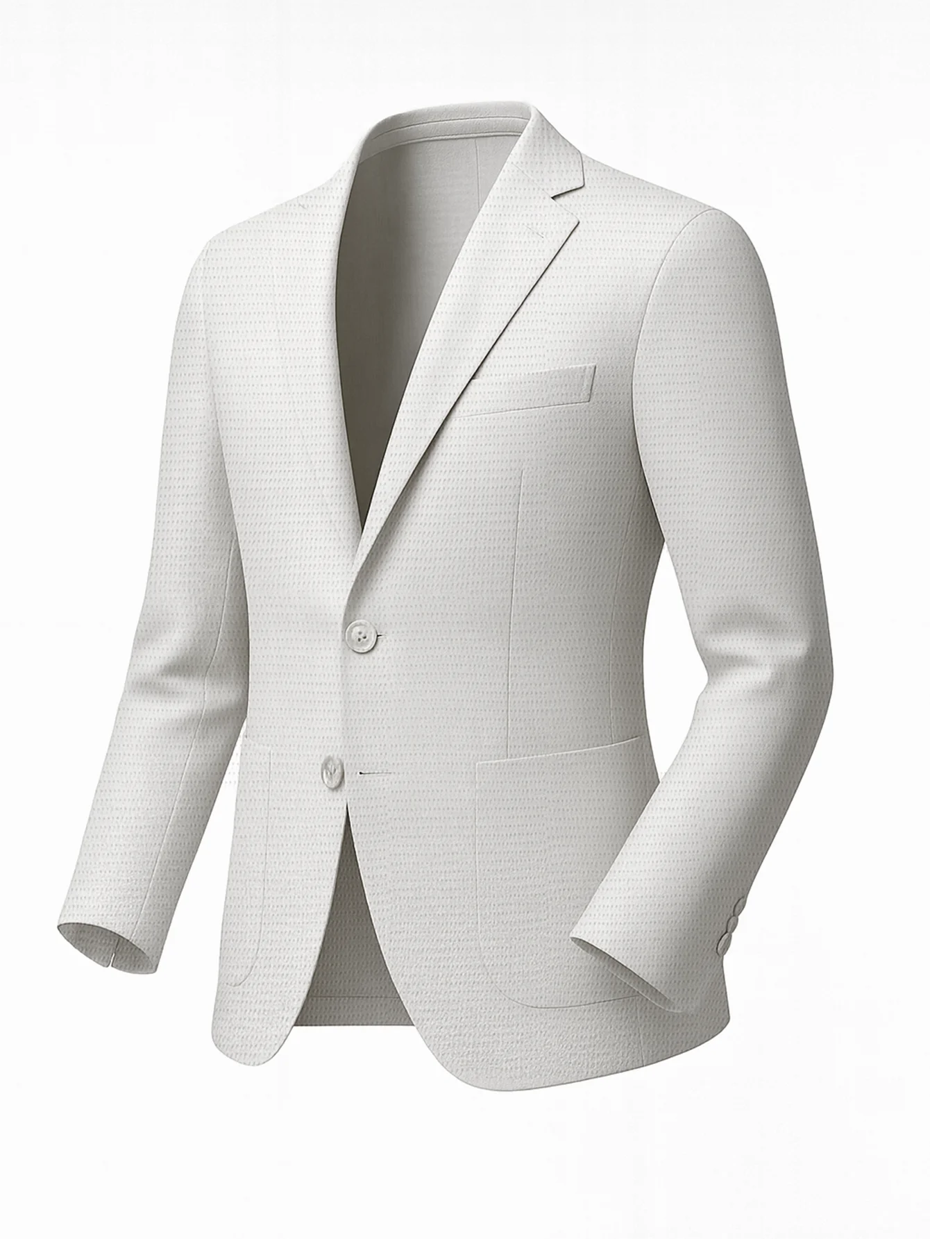 

Plus-size men's casual textured suit jacket
