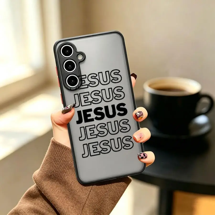 Case for Samsung Galaxy A73 A33 A34 A36 A16 A15 A52S A72 A56 A55 A17 A52 A54 A23 A53 A35 Phone Cover Jesus Logo