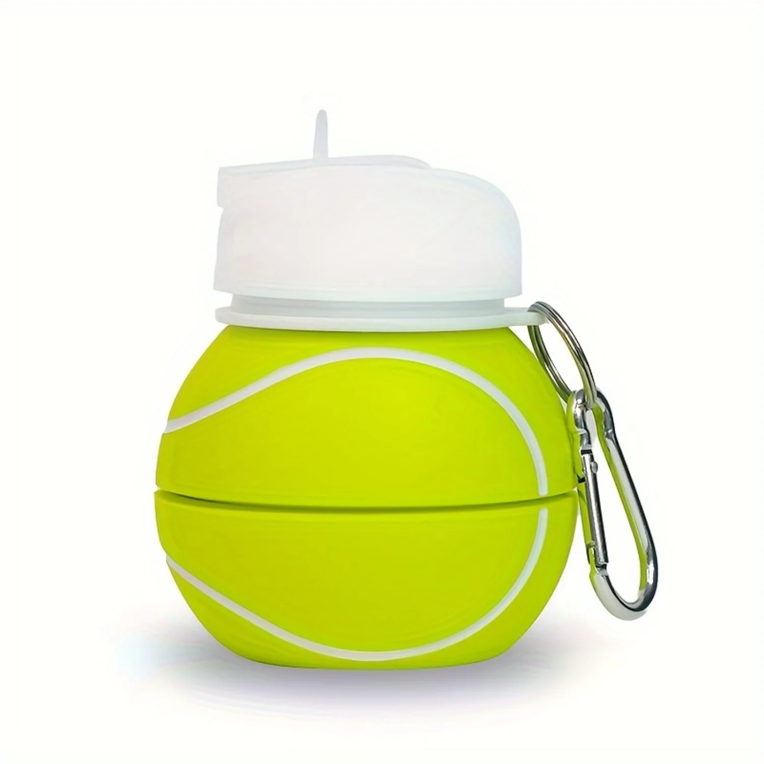 Collapsible Tennis Design Water Bottle for Camping, Hiking, Fitness - Portable Travel Drinkware for Outdoor Activities and Birth