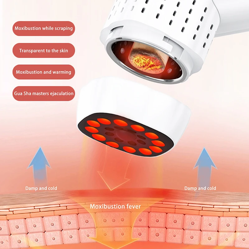 Moxibustion Scraping Massager Warm Body Massage Moxa Therapy Heating Acupressure Meridian Relieve Pain Moxibustion Instrument