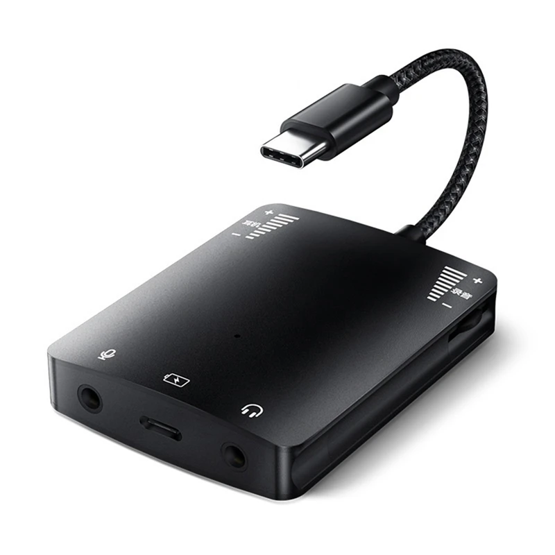 

Преобразователь звуковой карты для Apple 15 Huawei Type-C сотового телефона даже PK Live 1 Многофункциональный удобный заменяемый адаптер