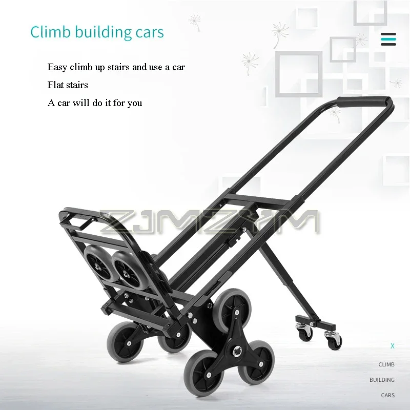 Foldable Handy Trolley Stair Climbing Cart Portable Shopping Cart Grocery Heavy Cart Folding Small Cart Luggage Cart