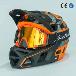 Ultraleve Full Face Ciclismo Capacete para Homens e Mulheres, MTB Downhill Capacete de Bicicleta, Motocicleta Bike Racing Kask