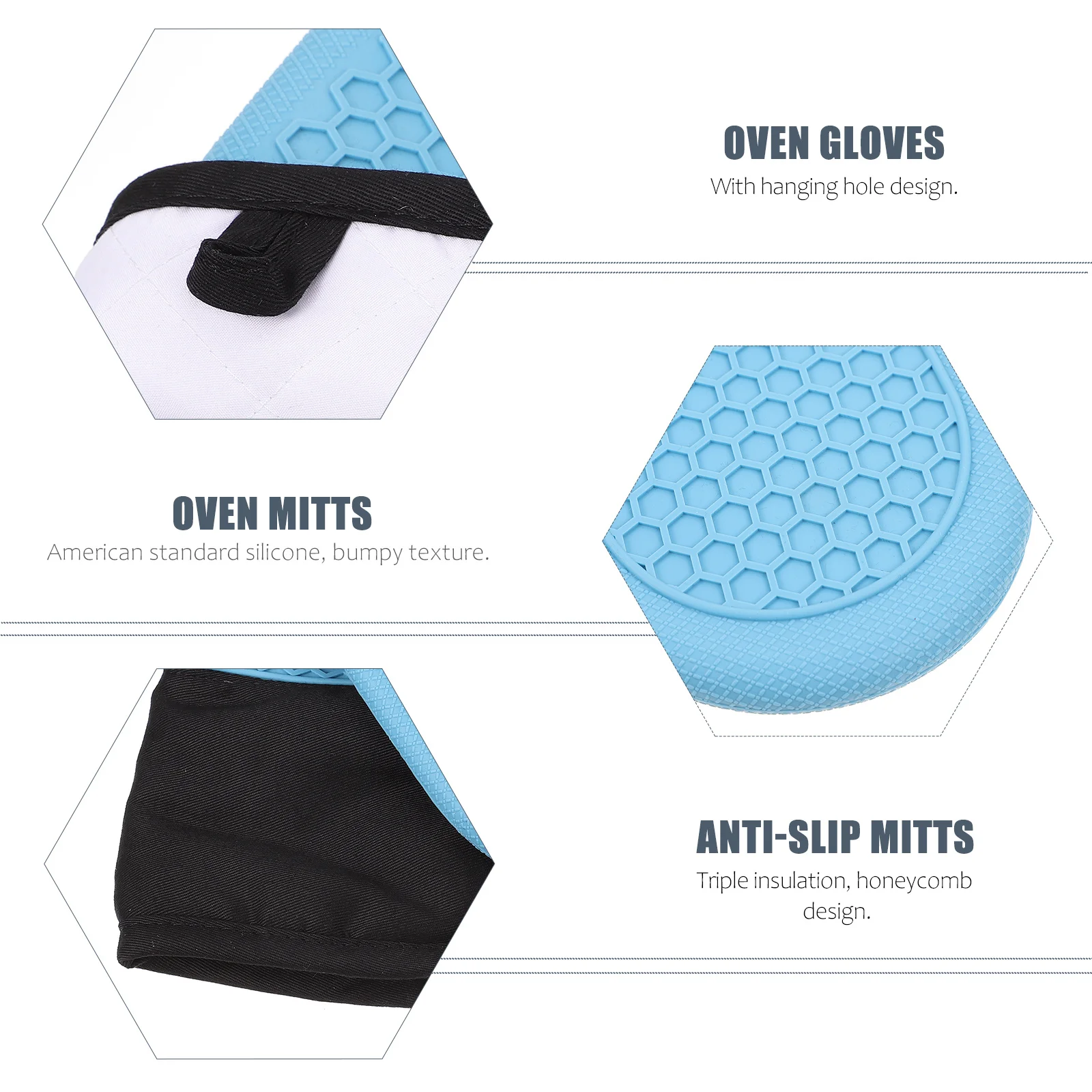 

2Pcs Heat Resistant Silicone Oven Gloves Kitchen Gloves for Baking Cooking Bbq Microwave Easy Wear Oven Mitts Anti-Slip Mitts