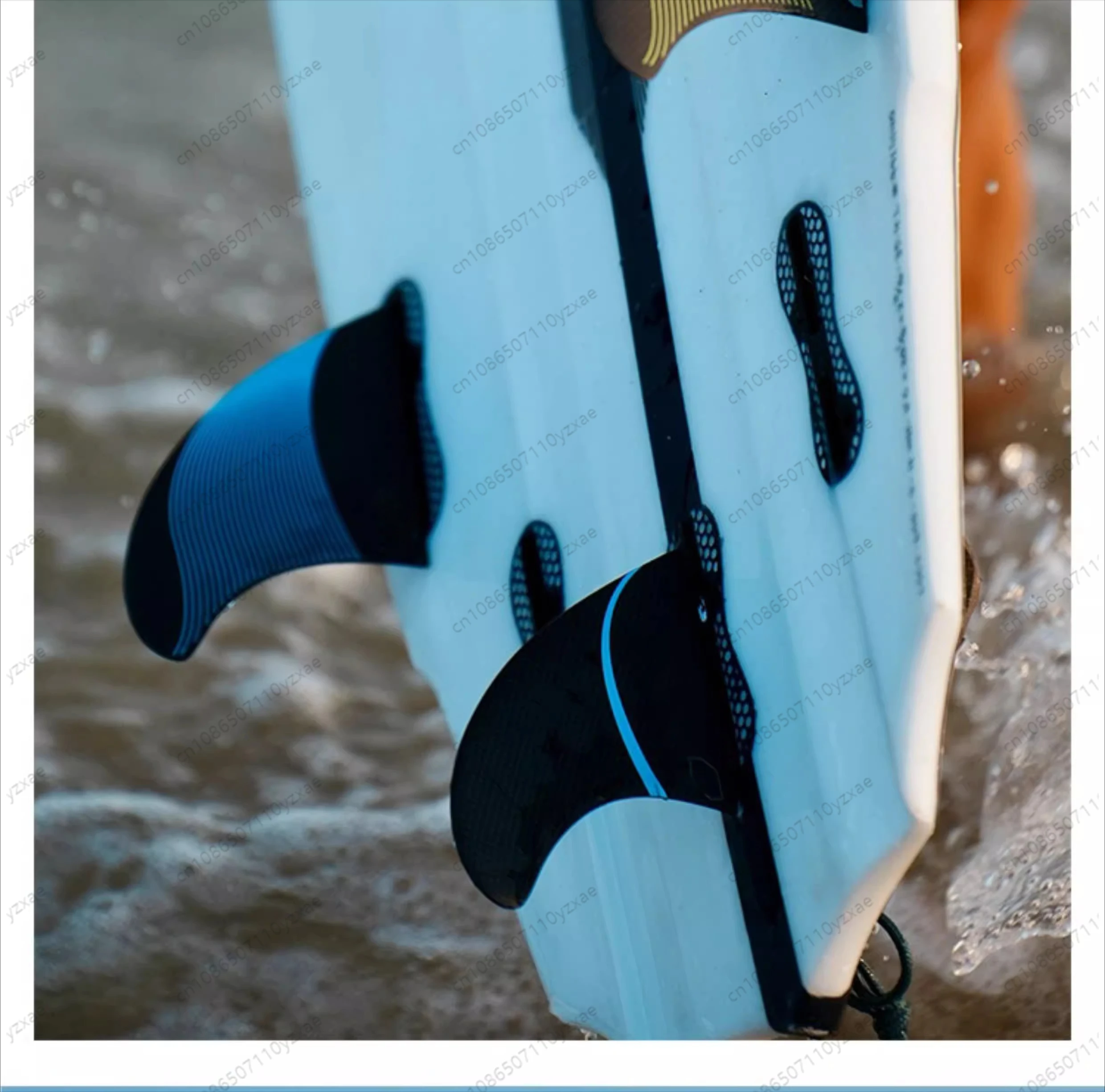 Professional Full Carbon Fiber Surf Fins Set, Compatible with Futures & FCS2 Boxes, 3-Pack Thruster Set for Performance Surfing