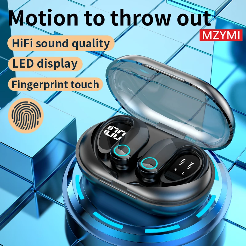 

MZYMI Bluetooth Headphones G37 TWS In Ear 9D Hifi Sound Sports Headset EarHook Wireless Earbuds Waterproof With Microphone