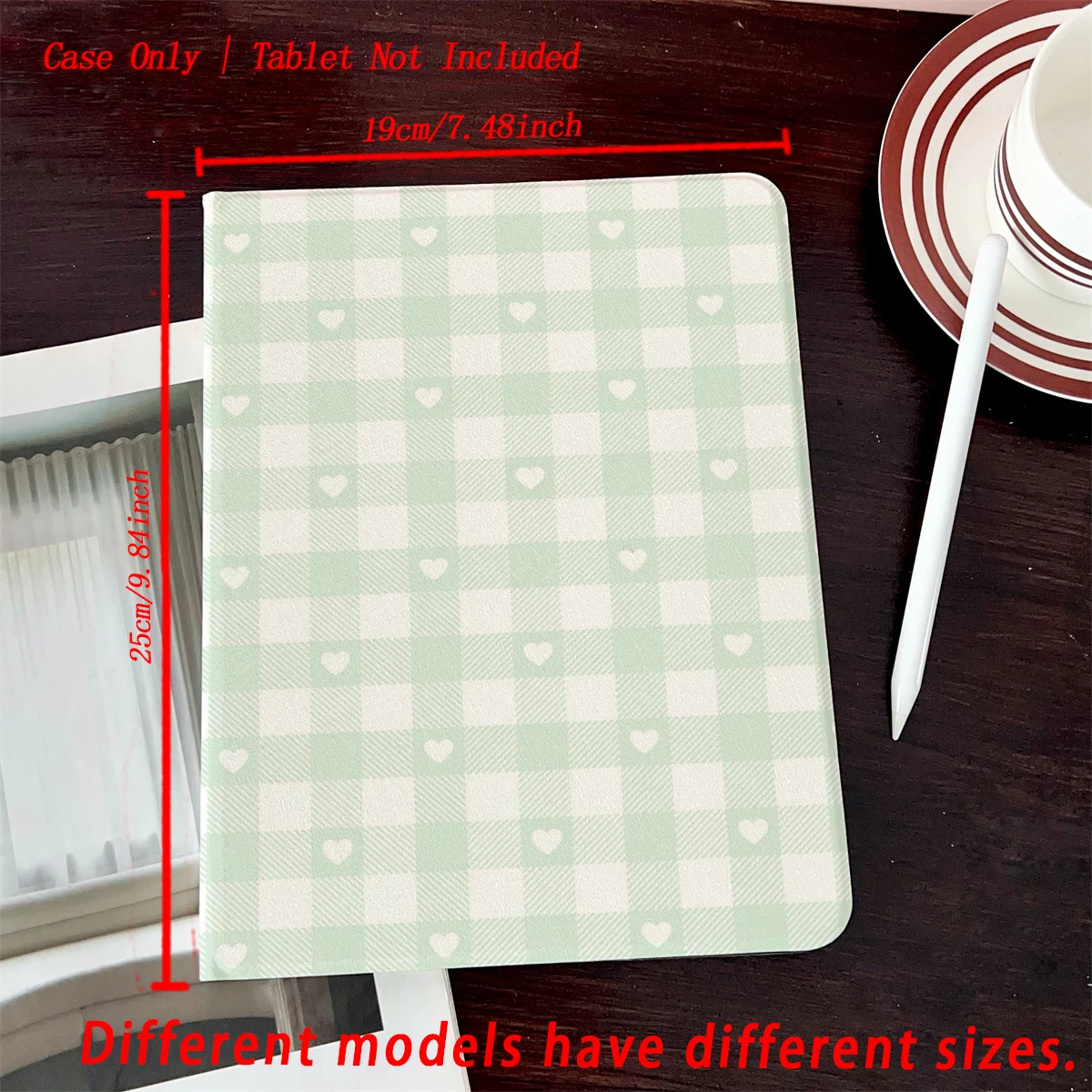 حافظة كمبيوتر لوحي ريترو خضراء مربعة لجهاز iPad 11th/10th 10.9 Air 5 Pro 11 Mini 5 |   غطاء فوليو مضاد للسقوط مع عرض ساخن للنوم التلقائي