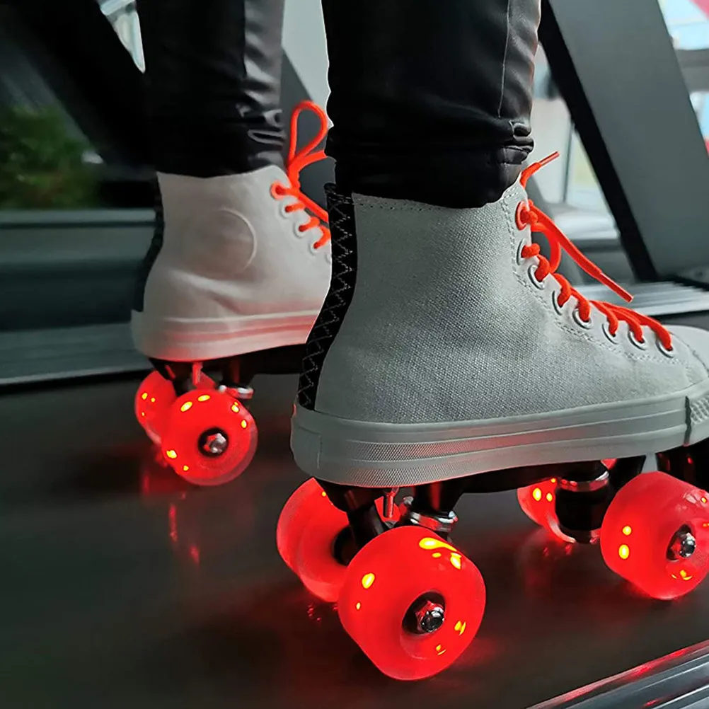 

Комплект светящихся колес для роликовых коньков (двойной ряд), аксессуары для уличного катания, яркие светящиеся колеса для коньков