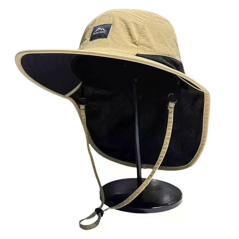 Wide Brim Sun Hat UPF 50 UV Protection Breathable Neck Flap Adjustable Unisex for Beach Pool Hiking Summer Trips