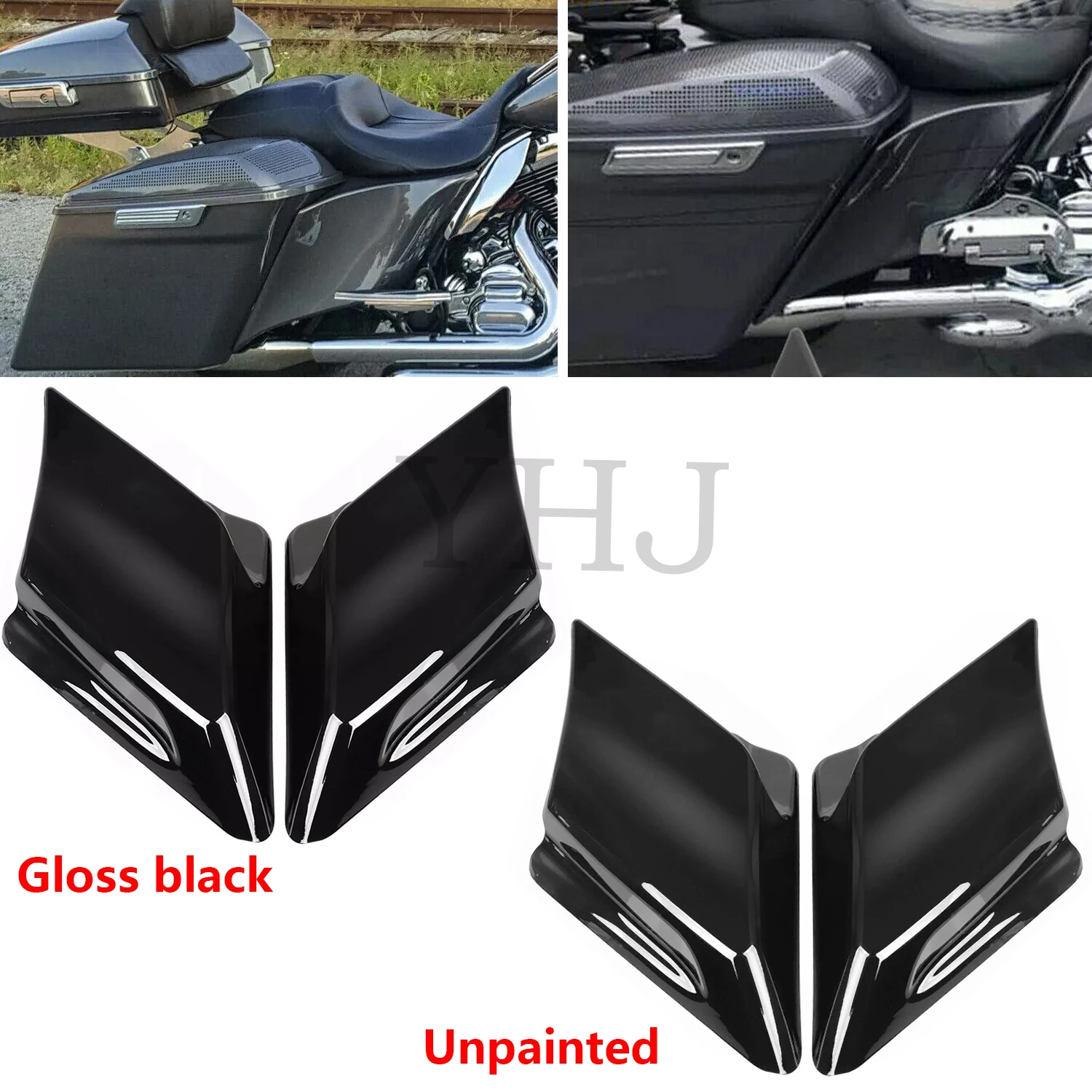 

For Harley Motorcycle Touring Baggers Road King Street Glide Road Glide Electra Glide CVO 2014-Up Stretched Extended Side Cover