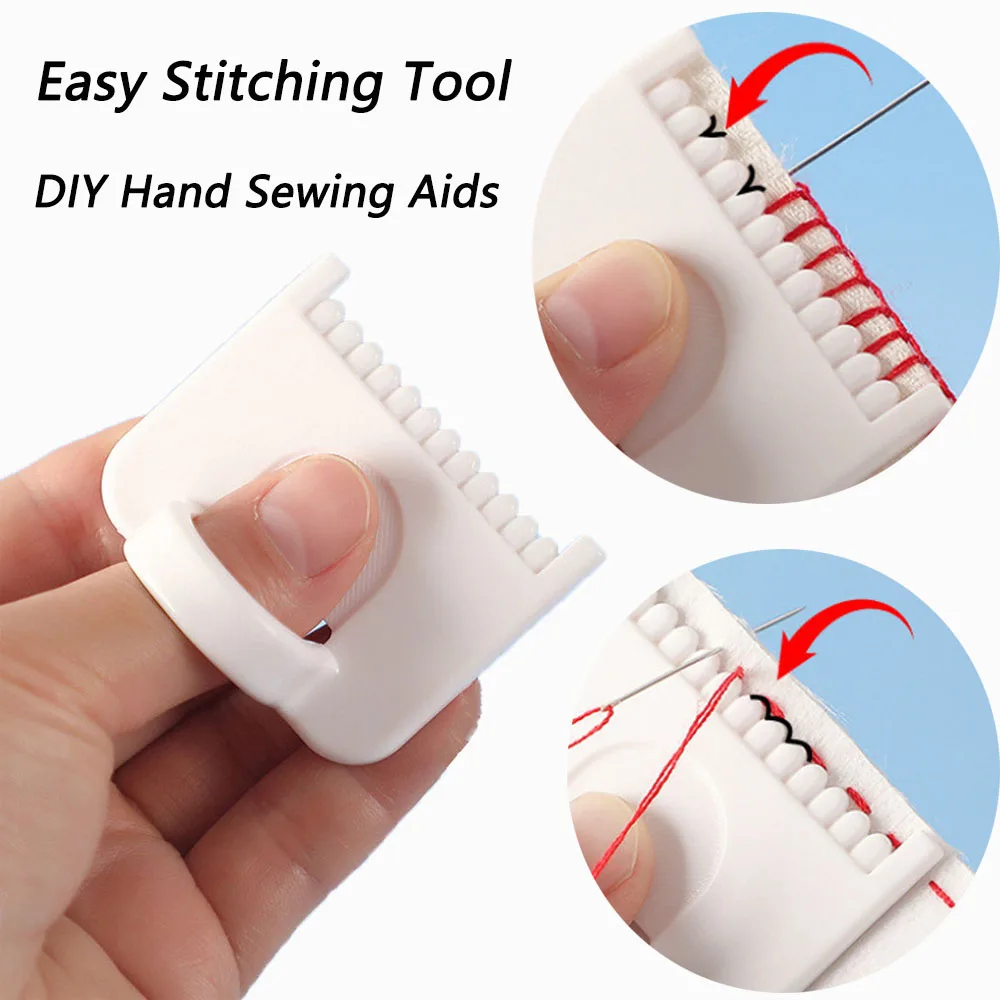

Easy Stitching Tool DIY Hand Sewing Aids Durable Plastic Home Sewing Edge Lockstitch Sewing Tool for Beginners & Seniors Sewing
